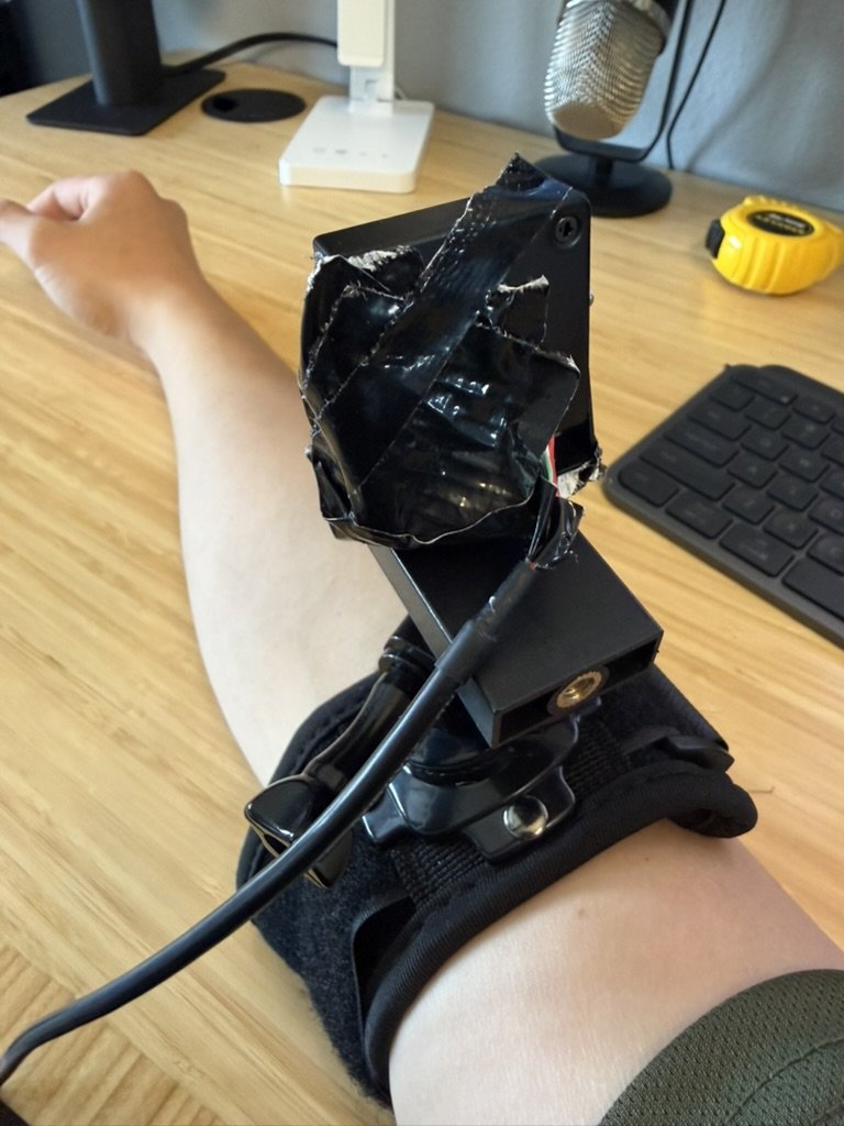The same cube filmed from a bicep mount.